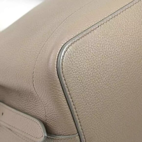 Auth CELINE Handbag Beige Leather - - Picture 5 of 14